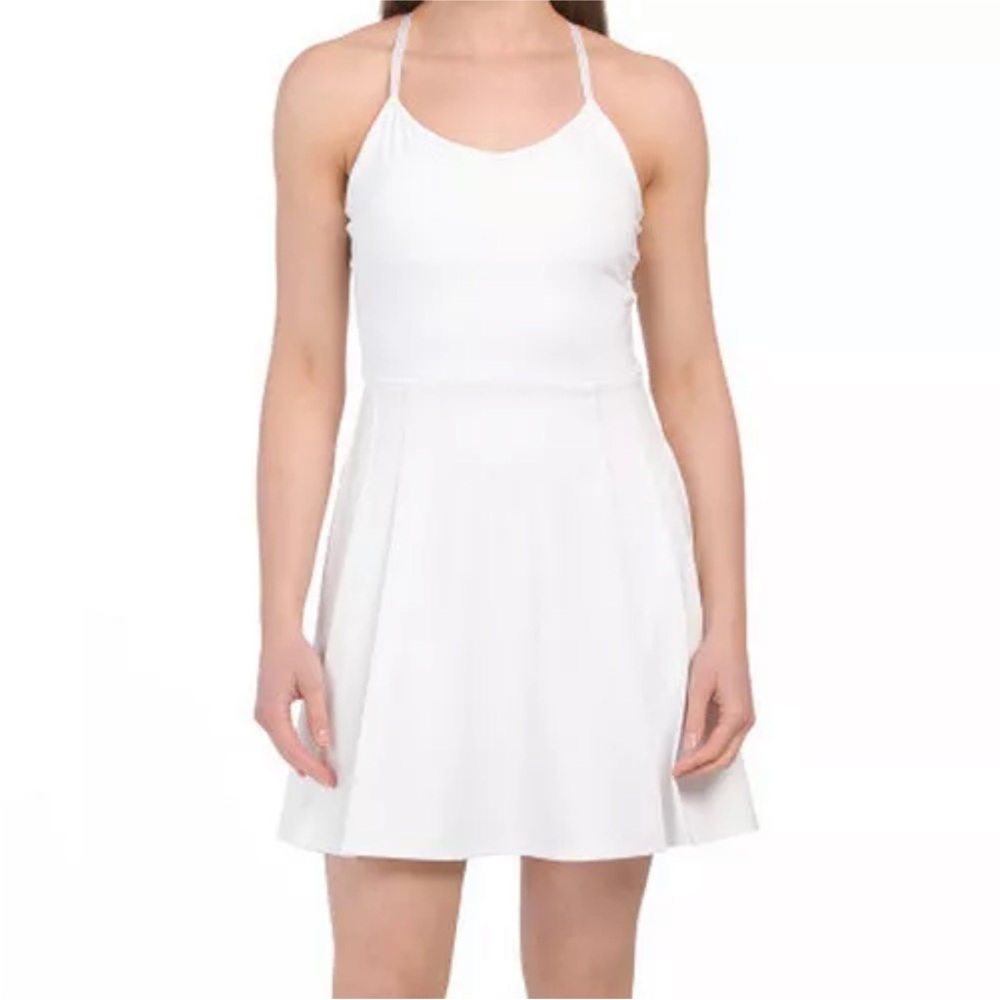 Tommy Bahama Racquet & Paddle Dress Built-in Bodysuit Shorts Tennis White M NWT